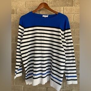 Calvin Klein‎ line stripes blue sweater size M